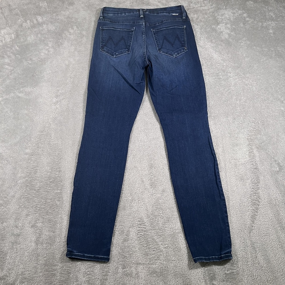 Mother Jeans Womens 27 Blue Dark Wash Skinny Stretch Denim Mid Rise Classic - Picture 2 of 11